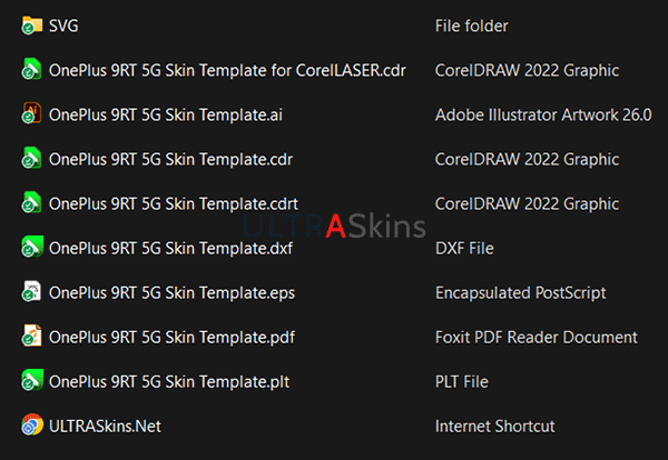 OnePlus 9RT 5G Skin Template Vector Cut File 2 OnePlus 9RT 5G Skin Template Vector Cut File