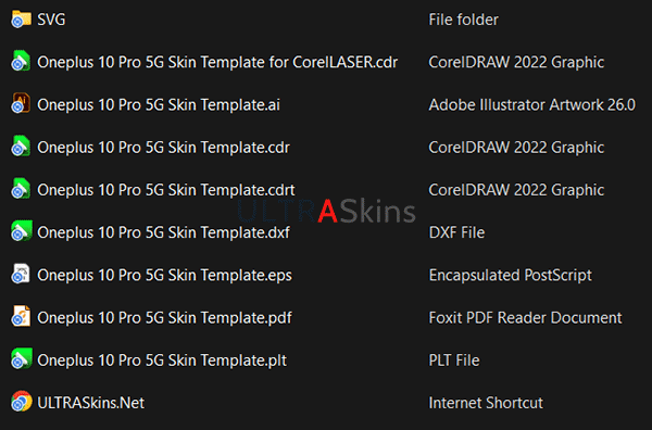 Oneplus 10 Pro 5G Skin Template Vector Cut File 2 Oneplus 10 Pro 5G Skin Template Files